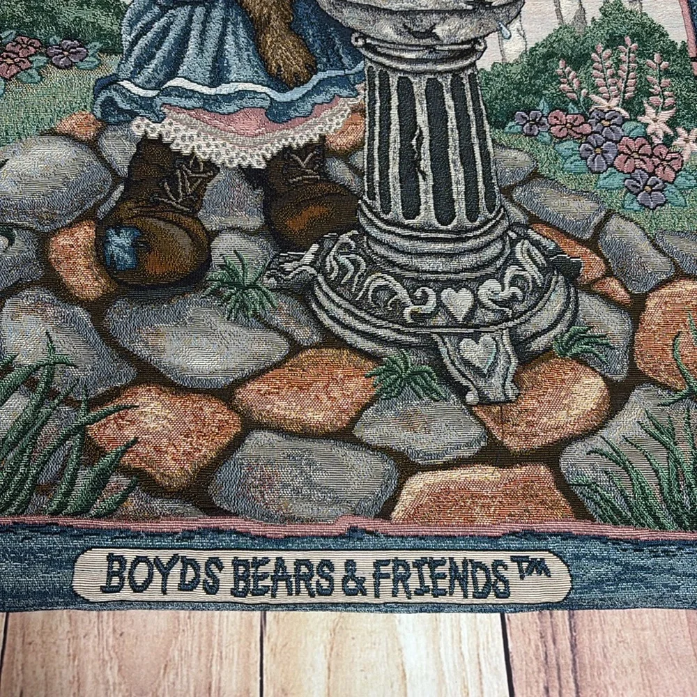BOYDS BEARS AND FRIENDS Tapestry Wall Hanging Friendship Is Uplifting